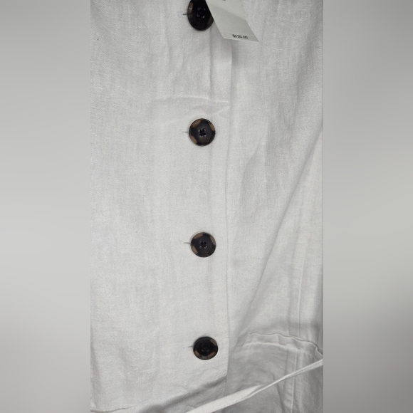 NWT Banana Republic Linen-Blend Button-Front Mini Dress - Size M - Picture 4 of 10